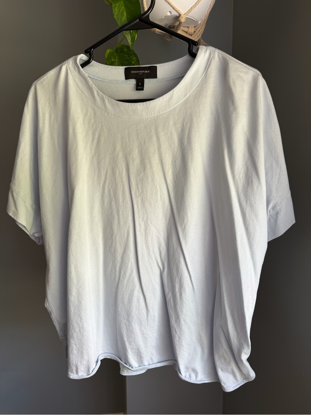 Banana Republic Pale Blue Short Sleeve Relaxed Tee